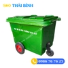 Thùng rác composite 660L có bánh xe