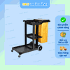 Xe đẩy vệ sinh 3 TẦNG NHỰA chữ L dùng cho khách sạn, nhà hàng