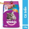 Thức Ăn Cho Mèo Lớn Whiskas Vị Cá Biển - Cá Thu - Cá Ngừ