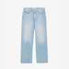 Quần Dài Lacoste Chính hãng - 5 Pocket Straight Cut Indigo Jeans - Màu Xanh Trắng | JapanSport HH2321-51-MKU