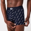 Quần Boxer Lacoste Chính hãng - Lacoste Men's Stretch Cotton Trunks 3-Pack - Màu Navy/Xanh/Xám | JapanSport 5H1774-51-BCK