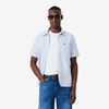 Áo Sơ Mi Lacoste Chính Hãng - Regular Fit Short Sleeve Oxford Shirt- Màu Xanh | JapanSport CH5624-51-E7B