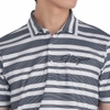 Áo Polo Mizuno Chính Hãng - Official Pique Multi-Lined Printed Short Sleeve - Màu Trắng/Xanh Đậm | JapanSport E2MAC015-80