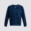 Áo Khoác Under Armour Chính Hãng - RIVAL FLEECE PRINTED CREW - Màu Xanh | JapanSport 1379756-426