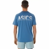 Áo Phông Asics Chính Hãng - KATAKANA SHORT SLEEVED TOP - Màu Xanh | JapanSport 2011A813-413