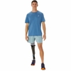 Áo Phông Asics Chính Hãng - KATAKANA SHORT SLEEVED TOP - Màu Xanh | JapanSport 2011A813-413