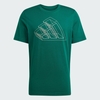 Áo Phông Adidas Nam Chính Hãng - Tech Outline Graphic Tee - Màu Xanh | JapanSport JJ1609