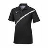 Áo Polo Nam Mizuno Chính Hãng - Tennis Wear Game Shirt - Màu Đen | JapanSport 62JA1503-09