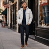 Áo Khoác Levi's Chính Hãng - Levis Men Double Pocket Stretch Quilted Down Jacket - Màu Trắng | JapanSport LM2RU419-ICE