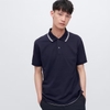 Áo Polo Uniqlo Nam Chính Hãng - Dry Kanoko Collar Line Shirt - Navy | JapanSport 457905-69