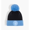 Mũ Puma Chính Hãng - Manchester City ftblESSENTIALS Pom Pom Beanie - Màu Đen/Xanh | JapanSport 025613-03
