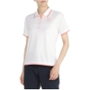 Áo Polo Mizuno Nữ Chính Hãng - Golf Wear, Quick Dry Basic Polo - Màu Hồng Trắng | JapanSport E2MA2203-01
