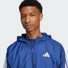 Áo Khoác Adidas Chính Hãng - Essentials 3-Stripes Windbreaker  - Màu Xanh | JapanSport JE6327