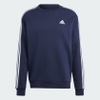 Áo Khoác Adidas Chính Hãng - Essentials Fleece 3-Stripes Sweatshirt - Xanh | JapanSport IJ6469
