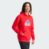 Áo Adidas Nam Chính Hãng - Future Icons Badge of Sport Hoodie - Màu Đỏ | JapanSport IS8338