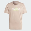 Áo Phông Adidas Nam Chính Hãng - Designed for Movement Graphic Workout Tee - Màu Beige | JapanSport HY0769