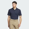 Polo Golf Adidas Nam Chính Hãng - Ultimate365 Allover Print Polo Shirt - Màu Xanh | JapanSport IL0555