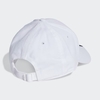 Mũ Adidas Chính Hãng - 3 Stripe Cotton Twill Baseball Cap - Màu Trắng | JapanSport II3509