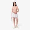 Áo Polo Lacoste Chính hãng - Women's Slim Fit L.12.D Ribbed Cotton Polo - Màu Be | JapanSport DF5377-51-02S
