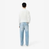 Quần Dài Lacoste Chính hãng - 5 Pocket Straight Cut Indigo Jeans - Màu Xanh Trắng | JapanSport HH2321-51-MKU