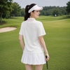 Áo Polo Puma Chính Hãng - Women's short-sleeved ribbed collar golf polo shirt FOG - Màu Trắng | JapanSport  633352-04