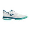 Giày Mizuno Nữ Chính hãng - Wave Exceed Tour 5 AC - Màu Trắng Xanh  | JapanSport 61GA227030