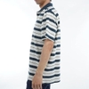 Áo Polo Golf Puma Chính Hãng - Sunday Stripe Short Sleeve Polo - Màu Trắng/Xanh | JapanSport 625760-01