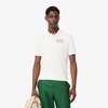 Áo Polo Lacoste Nam Chính hãng - Polo Golf Nam Chất Liệu Mini-Piqué Dáng Rộng - Màu Trắng | JapanSport DH8958-51-70V