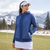 Áo Khoác Puma Nữ Chính Hãng - PUMA Golf Women's Shadow Cat Women's Hybrid Hooded Jacket - Màu Xanh  | JapanSport 635827-02