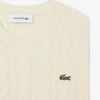 Áo len Lacoste nữ Chính hãng - Cable Knit Wool Sweater - Màu Kem  | JapanSport AF4159-51-XFJ