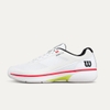Giày Tennis Wilson Nam Chính hãng - Rush Lite 5 Men's Tennis Shoe  - Màu Trắng/Đen/Hồng  | JapanSport WRS00850-Infrared