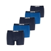 Bộ 5 Quần Boxer Levi's Chính Hãng - 5-pack Microfiber Boxer Brief Moisture Wicking - Màu Xanh/Đen | JapanSport 701234306002801