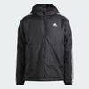 Áo Khoác Adidas Chính Hãng - Essentials 3-Stripes Insulated Hooded Jacket - Màu Đen | JapanSport IN7194