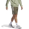 Quần Short Adidas Nam Chính Hãng - Essentials Fleece 3-Stripes - Màu Olive | JapanSport JE8157