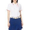 Áo Polo Mizuno Nữ Chính Hãng - Golf Wear, Quick Dry Basic Polo - Màu Hồng Trắng | JapanSport E2MA2203-01