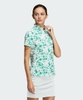 Áo Polo Adidas Nữ Chính Hãng - Play Green Graphic Polo Shirt - Màu Trắng/Xanh | JapanSport HS9025