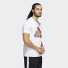 Áo Phông Adidas Nam Chính Hãng - Fluid Sport Badge of Sport Graphic Tee - Trắng | JapanSport HE4808