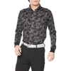 Áo Sơ mi Mizuno Chính Hãng - Golf wear mesh jacquard print long-sleeved ribbed - Màu Đen | JapanSport E2MA2003-08