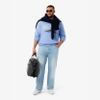 Quần Dài Lacoste Chính hãng - 5 Pocket Straight Cut Indigo Jeans - Màu Xanh Trắng | JapanSport HH2321-51-MKU