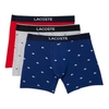 Quần Boxer Lacoste Chính hãng - 3-Pack Cotton Boxer Briefs - Màu Xám/Navy/Đỏ | JapanSport 6H1294-51-W3T