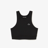 Áo Phông Lacoste nữ Chính hãng - Quick-Drying Sport Top in Recycled Elastic Polyamide - Màu Đen | JapanSport IF5961-51-031