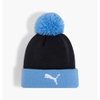 Mũ Puma Chính Hãng - Manchester City ftblESSENTIALS Pom Pom Beanie - Màu Đen/Xanh | JapanSport 025613-03