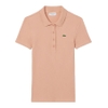Áo Polo Lacoste Chính hãng - Women's Slim Fit L.12.D Ribbed Cotton Polo - Màu Be | JapanSport DF5377-51-02S