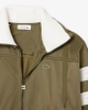 Áo Khoác Lacoste Chính hãng - Women's Oversized Pointelle Stripe Satin Sweatshirt - Màu Nâu | JapanSport SF5260-51-E9F