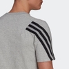 Áo Phông Adidas Chính Hãng - 3 Stripes Future Icons Adidas Sportswear - Xám | JapanSport H39784
