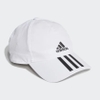 Mũ Adidas Nam Nữ Chính Hãng - AEROREADY 3-Stripes Baseball Cap - Trắng/Đen | JapanSport GM4511