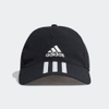 Mũ Adidas Nam Nữ Chính Hãng - AEROREADY 3-Stripes Baseball Cap - Đen/Trắng | JapanSport GM6278