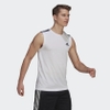 Áo Tank Top Adidas Nam Chính Hãng - AEROREADY DESIGNED TO MOVE - Trắng  | JapanSport GM2158