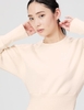 Áo dài Adidas Nữ Chính Hãng - Curly Cross Crew Neck Sweatshirt - Màu Nude | JapanSport HB1434