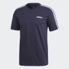 Áo Phông Adidas Nam Chính Hãng - Essential 3-Stripe Tee - Navy | JapanSport DU0440